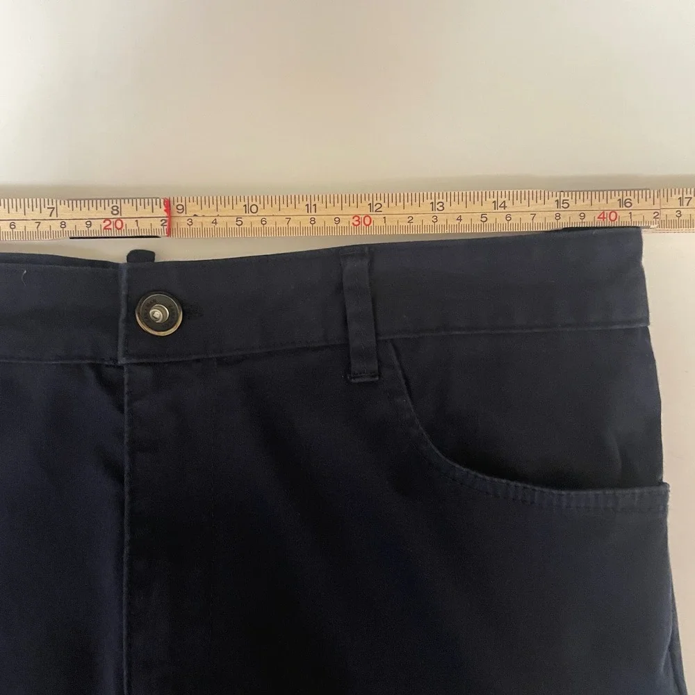 Zara Man Basic Collection Navy Blue Slim Fit Classic Chino Tailored Pants Men 34